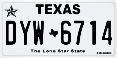 TX license plate DYW6714