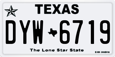 TX license plate DYW6719