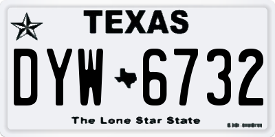 TX license plate DYW6732