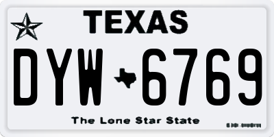 TX license plate DYW6769