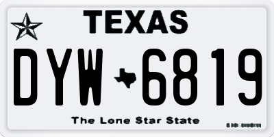 TX license plate DYW6819
