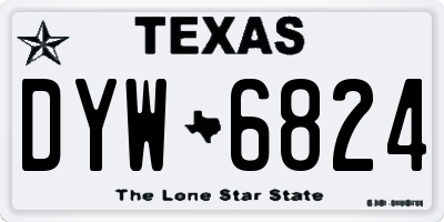 TX license plate DYW6824