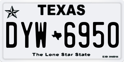 TX license plate DYW6950