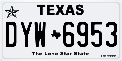 TX license plate DYW6953