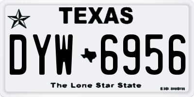TX license plate DYW6956