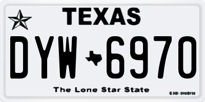 TX license plate DYW6970