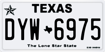 TX license plate DYW6975