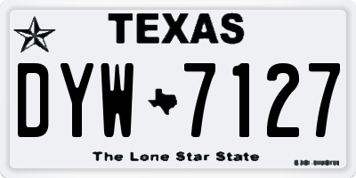 TX license plate DYW7127