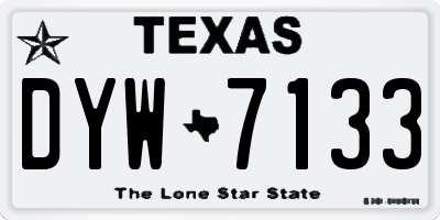 TX license plate DYW7133