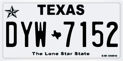 TX license plate DYW7152