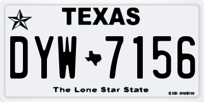 TX license plate DYW7156