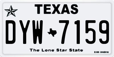 TX license plate DYW7159