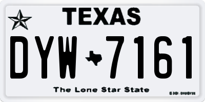 TX license plate DYW7161