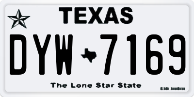 TX license plate DYW7169