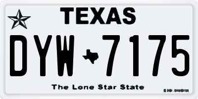 TX license plate DYW7175