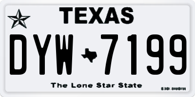 TX license plate DYW7199
