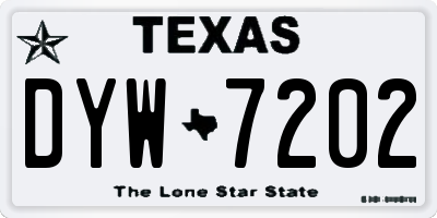 TX license plate DYW7202