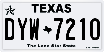TX license plate DYW7210