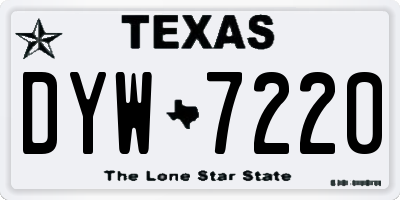 TX license plate DYW7220