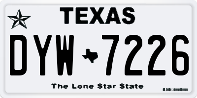 TX license plate DYW7226