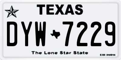 TX license plate DYW7229