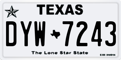 TX license plate DYW7243