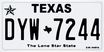 TX license plate DYW7244