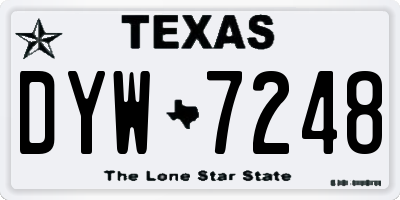TX license plate DYW7248
