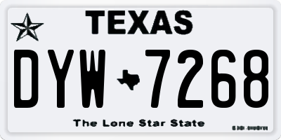 TX license plate DYW7268