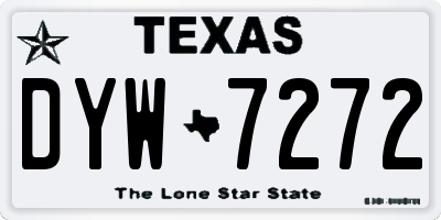 TX license plate DYW7272