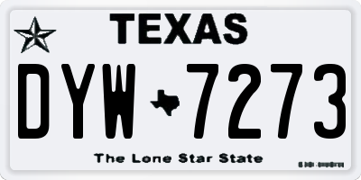 TX license plate DYW7273
