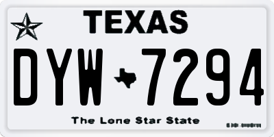 TX license plate DYW7294