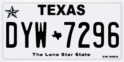 TX license plate DYW7296