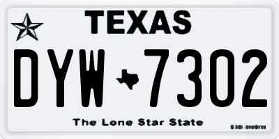 TX license plate DYW7302