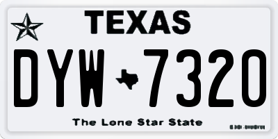 TX license plate DYW7320