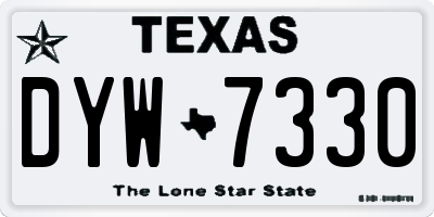 TX license plate DYW7330