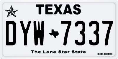 TX license plate DYW7337