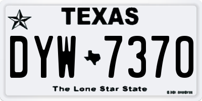 TX license plate DYW7370