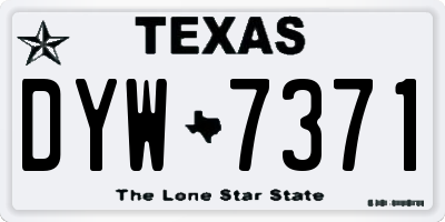 TX license plate DYW7371