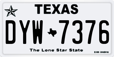 TX license plate DYW7376