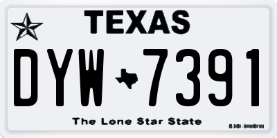 TX license plate DYW7391