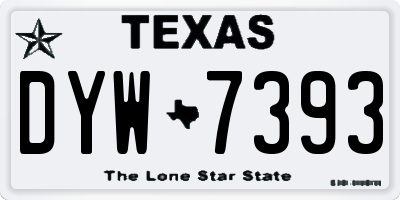 TX license plate DYW7393