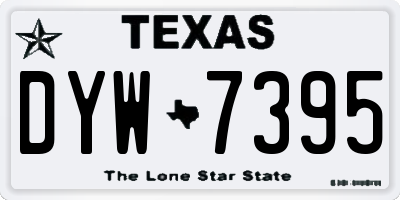 TX license plate DYW7395