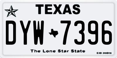 TX license plate DYW7396