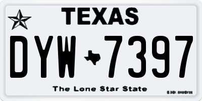 TX license plate DYW7397