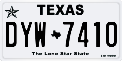 TX license plate DYW7410