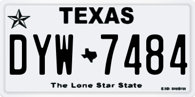 TX license plate DYW7484