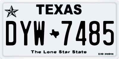 TX license plate DYW7485