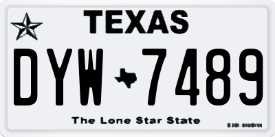 TX license plate DYW7489