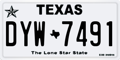 TX license plate DYW7491